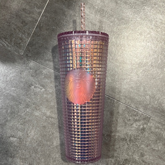 Starbucks Other - Starbucks Pink Grid 2020 Holiday Iridescent Tumbler
